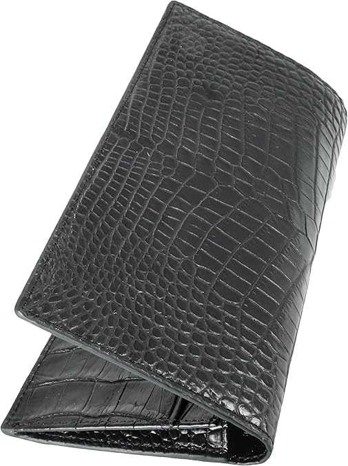 Amazon | ブラック クロコダイル長財布 財布 メンズ レディース